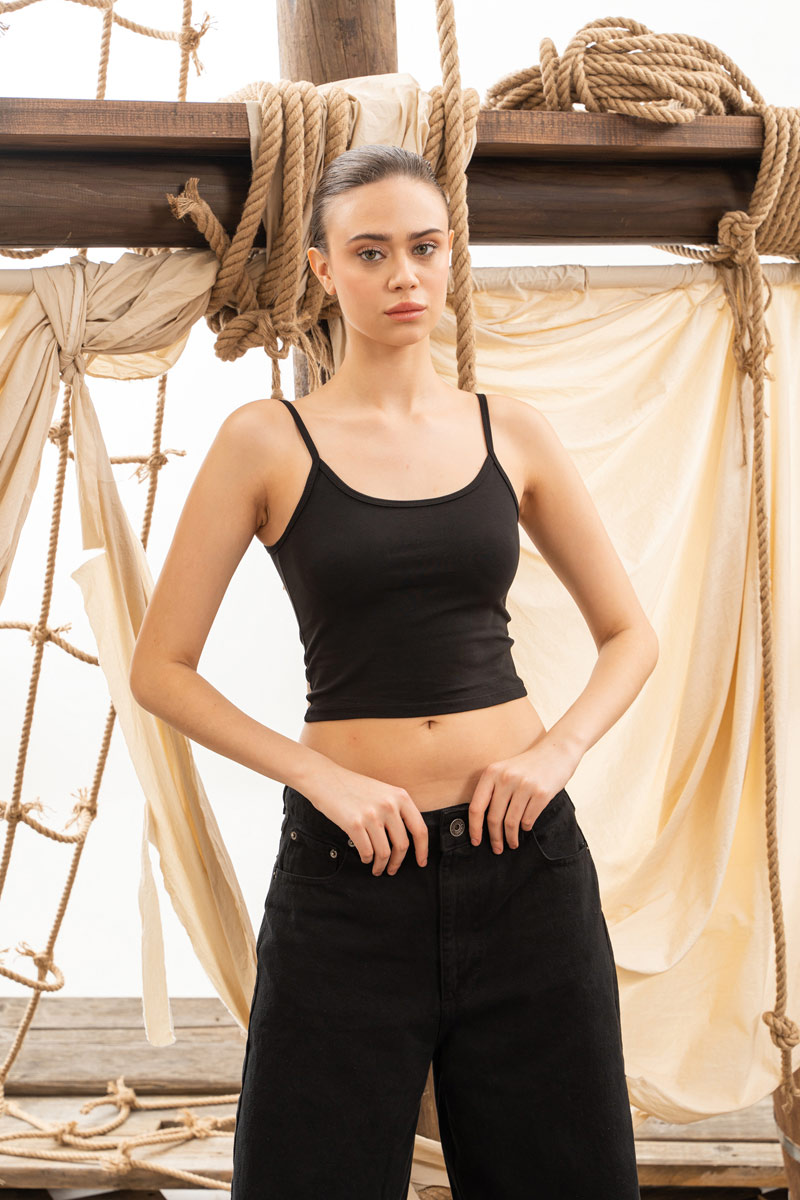 Wholesale Black Cropped Cami