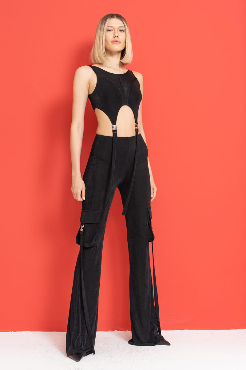 Black Pants with Side Pockets
