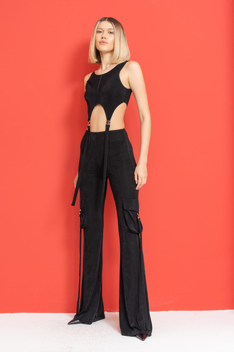 Wholesale Black Pants with Side Pockets
