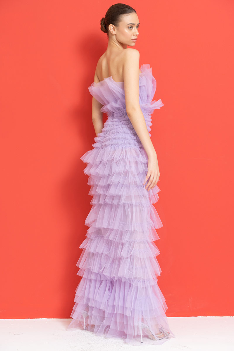 С Открытыми Плечами Lilac Платье Макси