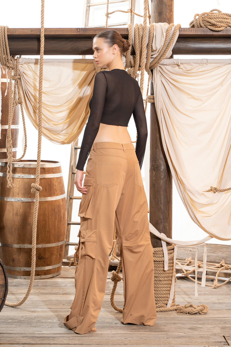 Wholesale TAUPE Cargo Pants with Multi Pockets