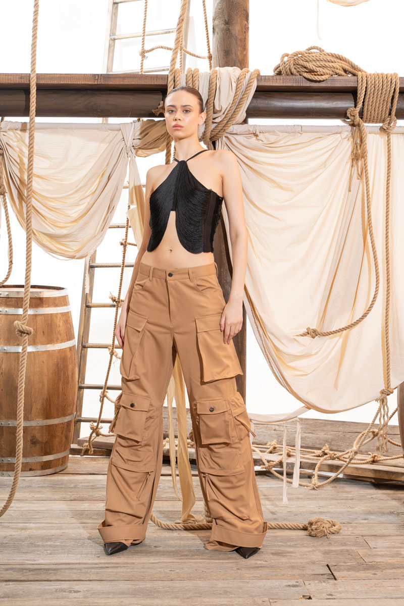 Wholesale TAUPE Cargo Pants with Multi Pockets