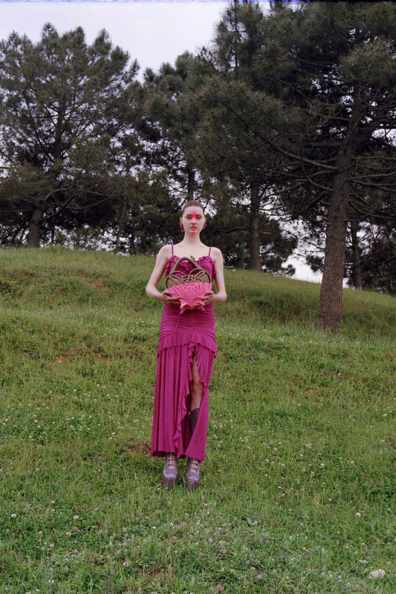 Magenta Rose-Accent Cami Dress