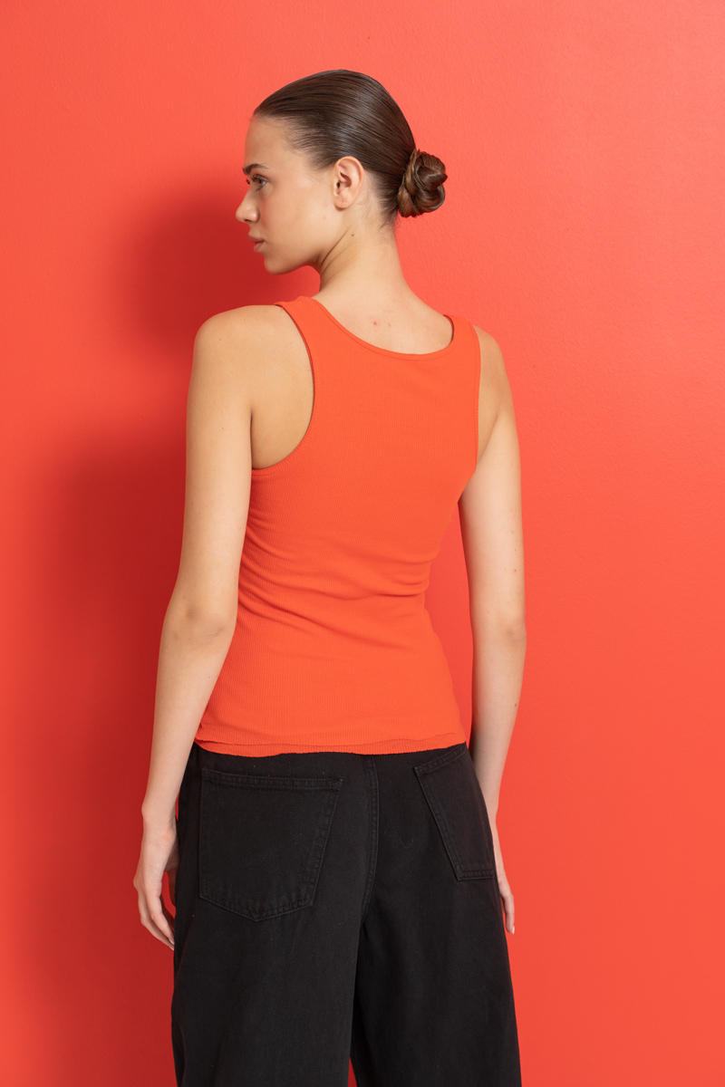 Wholesale Coral Distressed Tank Top