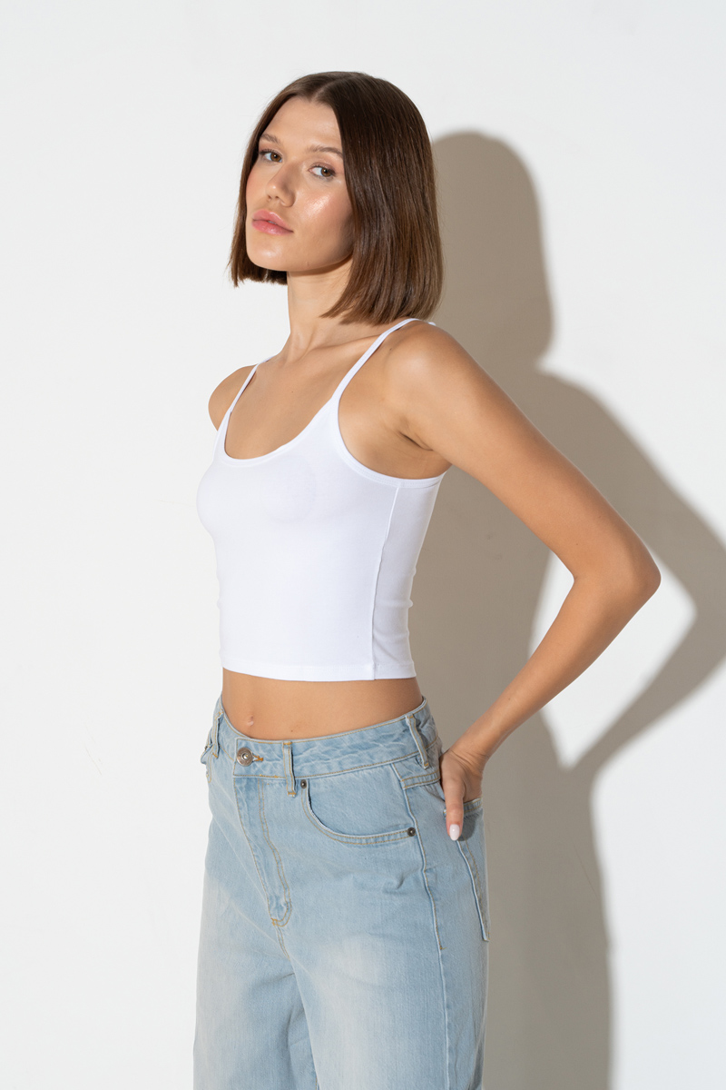 Wholesale White Cropped Cami