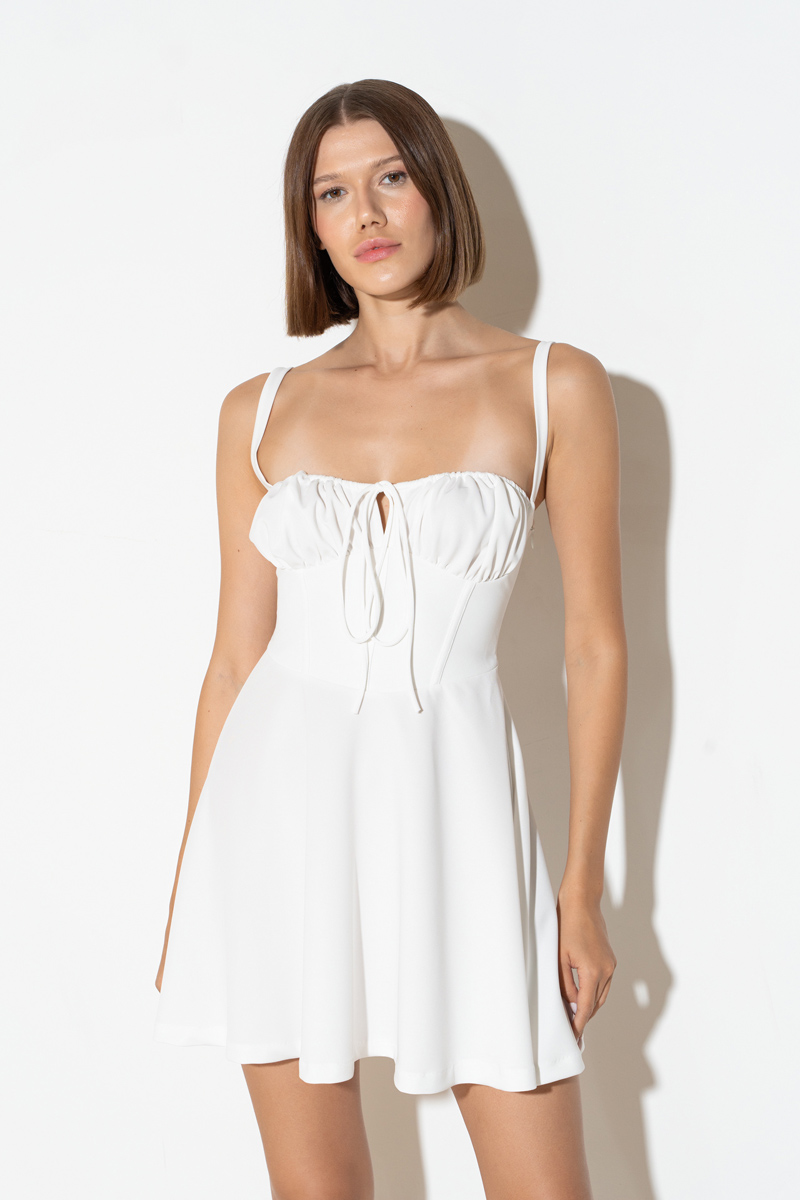 Offwhite Self-Tie Cami Mini Dress