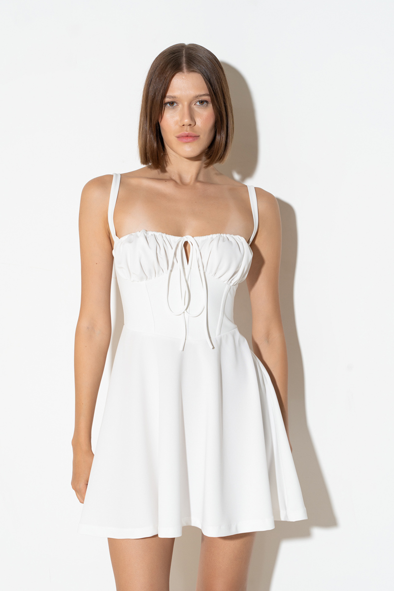 Offwhite Self-Tie Cami Mini Dress