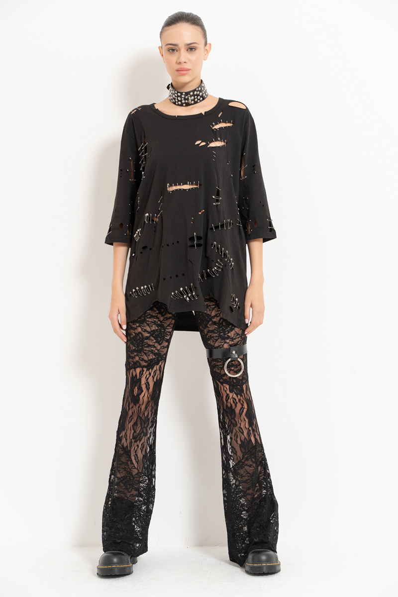 Wholesale Black Lace Pants