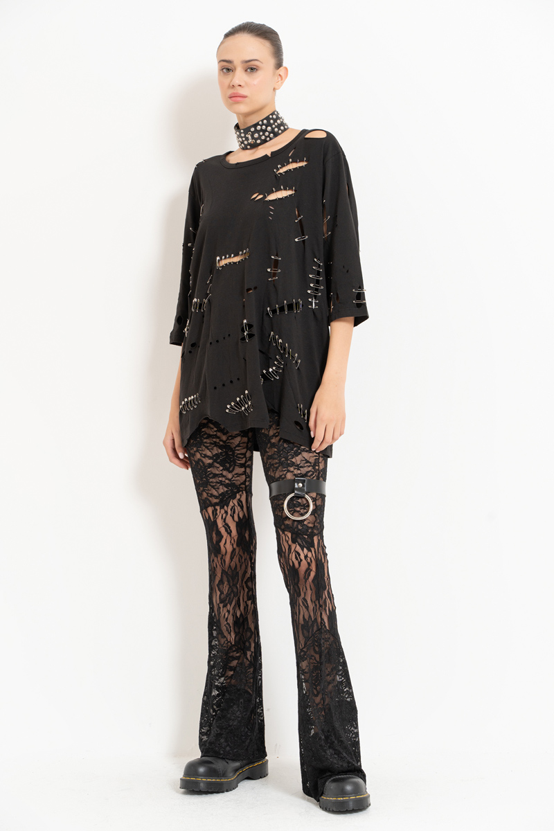 Black Lace Pants