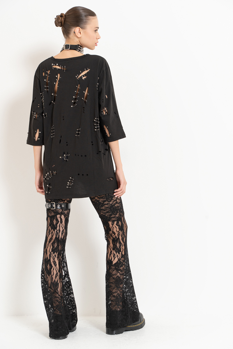 Black Lace Pants