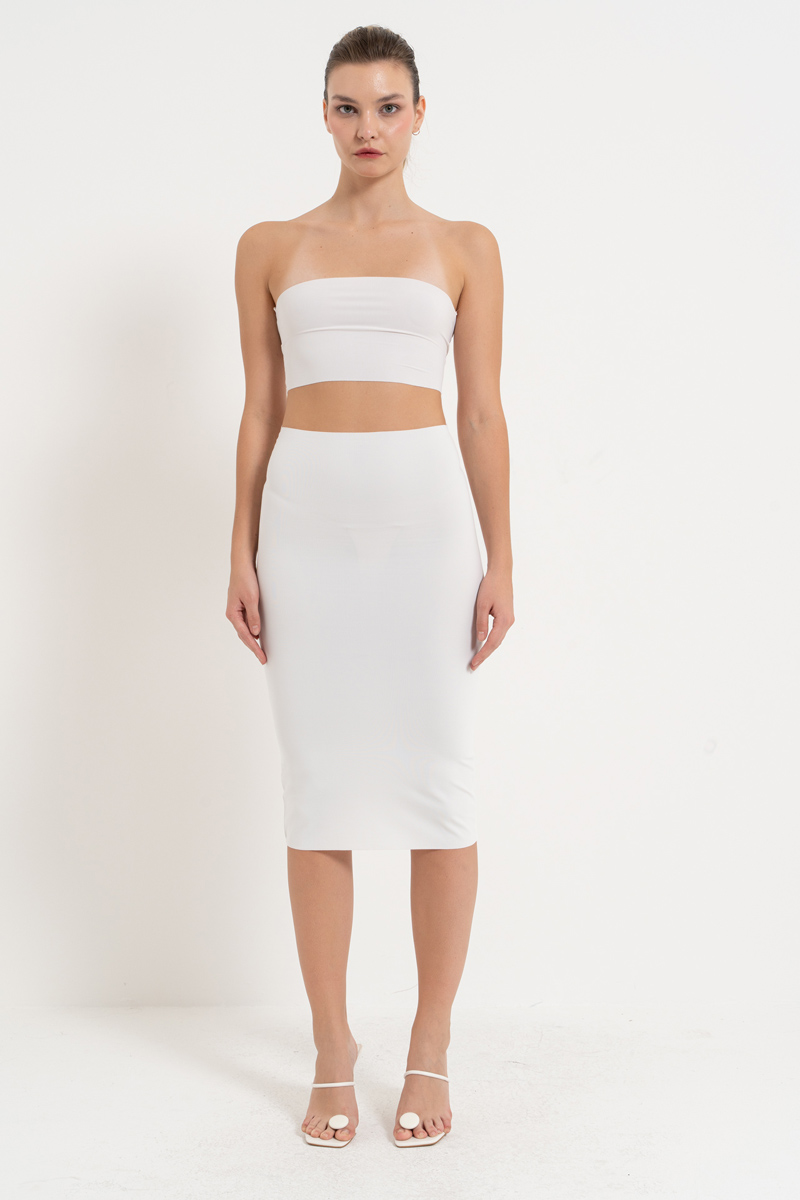 Wholesale Offwhite Seamless Bodycon Skirt