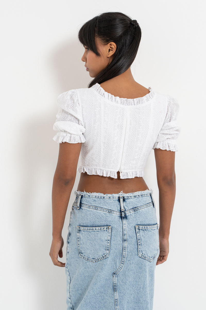 Offwhite Crochet Crop Top