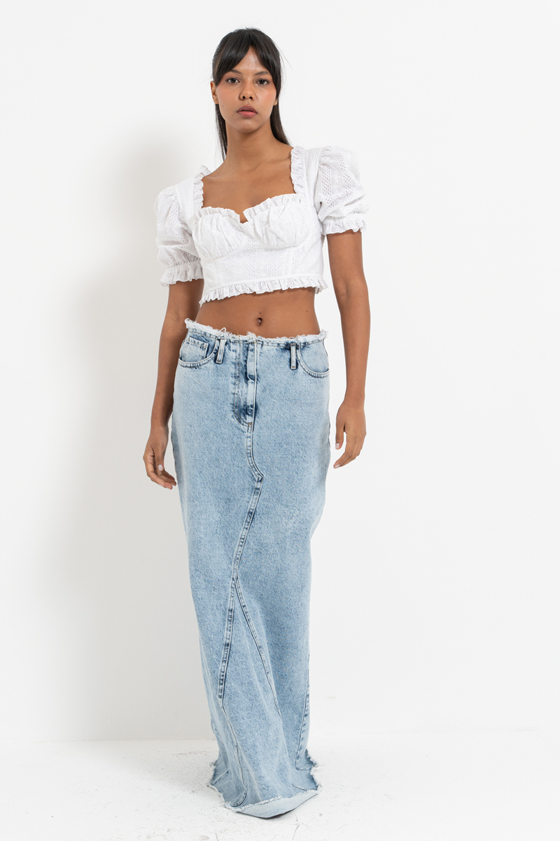 Offwhite Crochet Crop Top