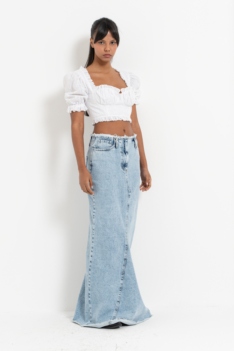 Offwhite Crochet Crop Top