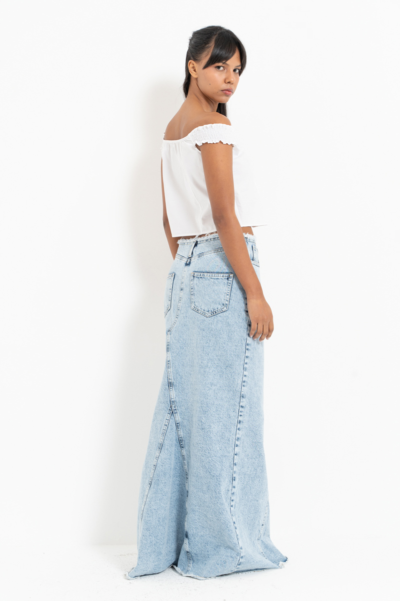 Offwhite Off-the-Shoulder Poplin Top