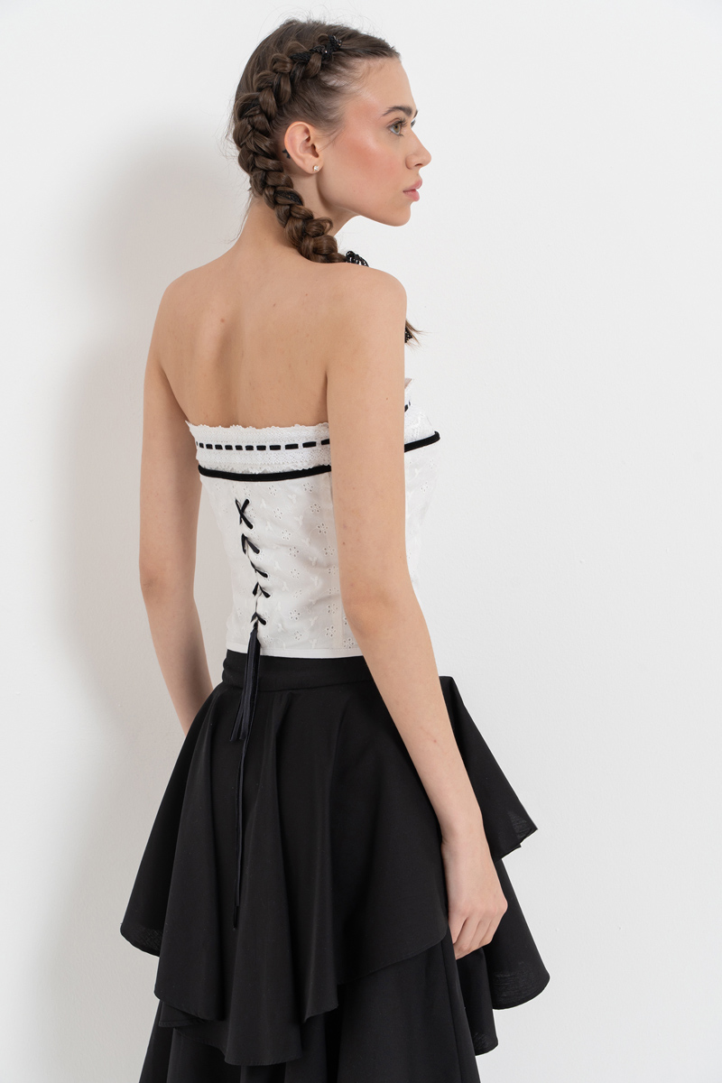 Offwhite Hook-and-Eye Bustier