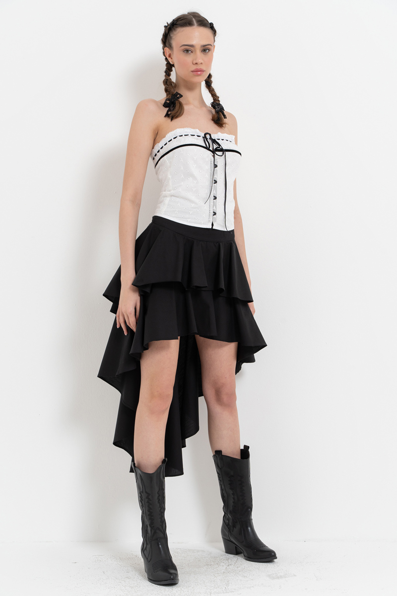 Offwhite Hook-and-Eye Bustier