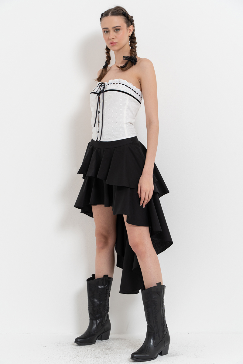 Offwhite Hook-and-Eye Bustier