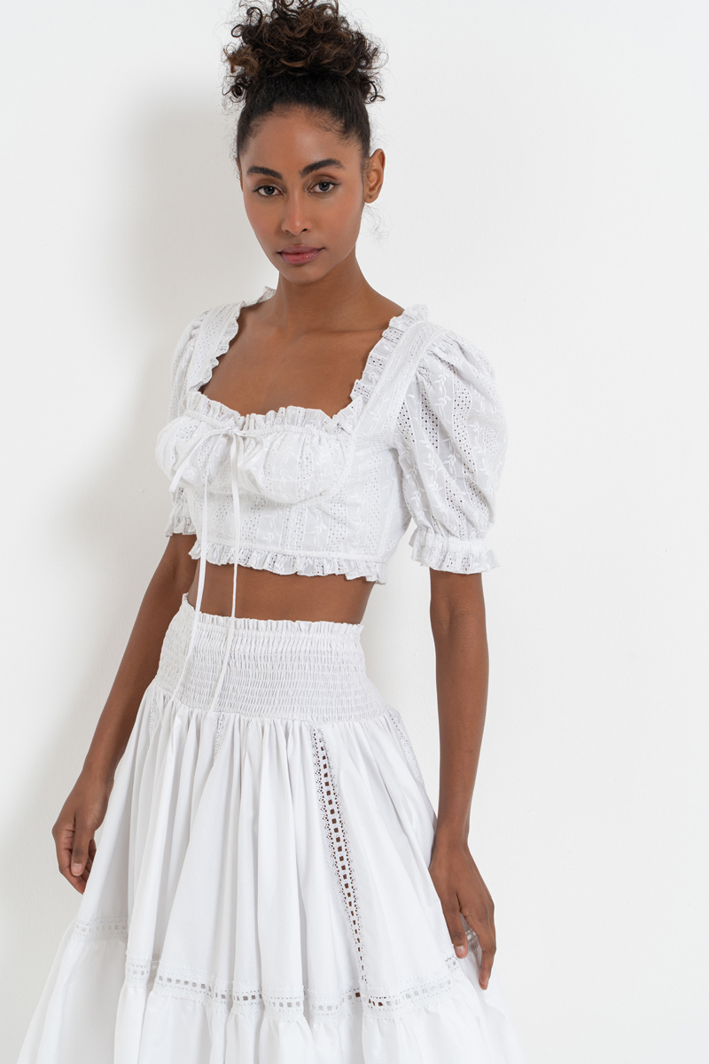 Offwhite Crochet Crop Top