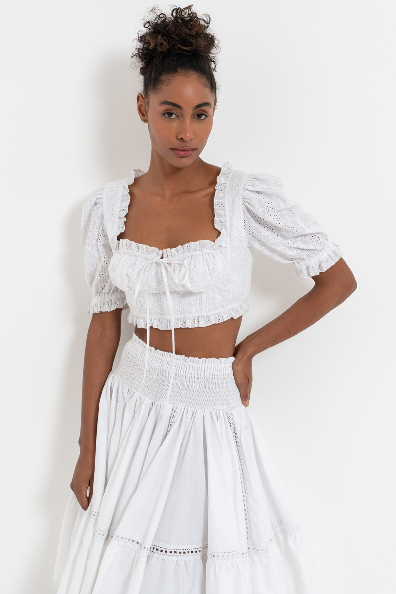 Offwhite Crochet Crop Top