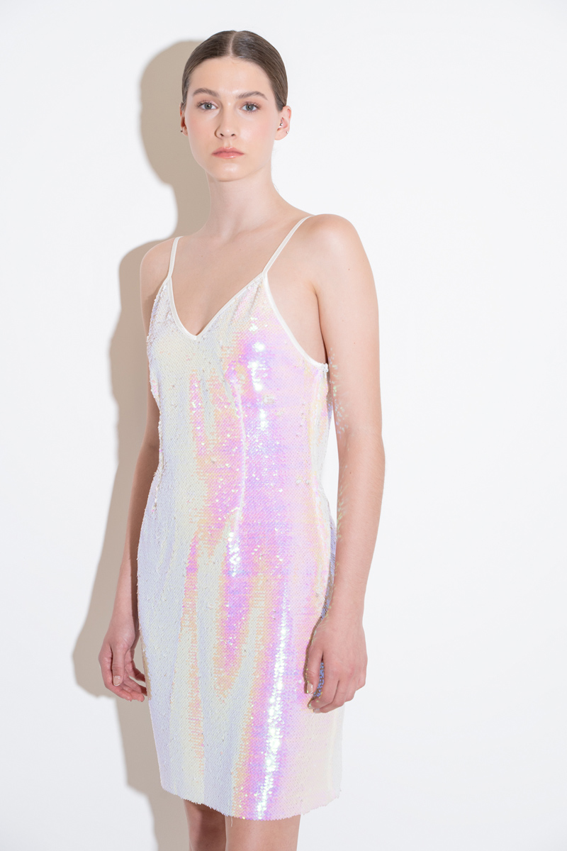 Backless Sequin Cami Janjan Dress