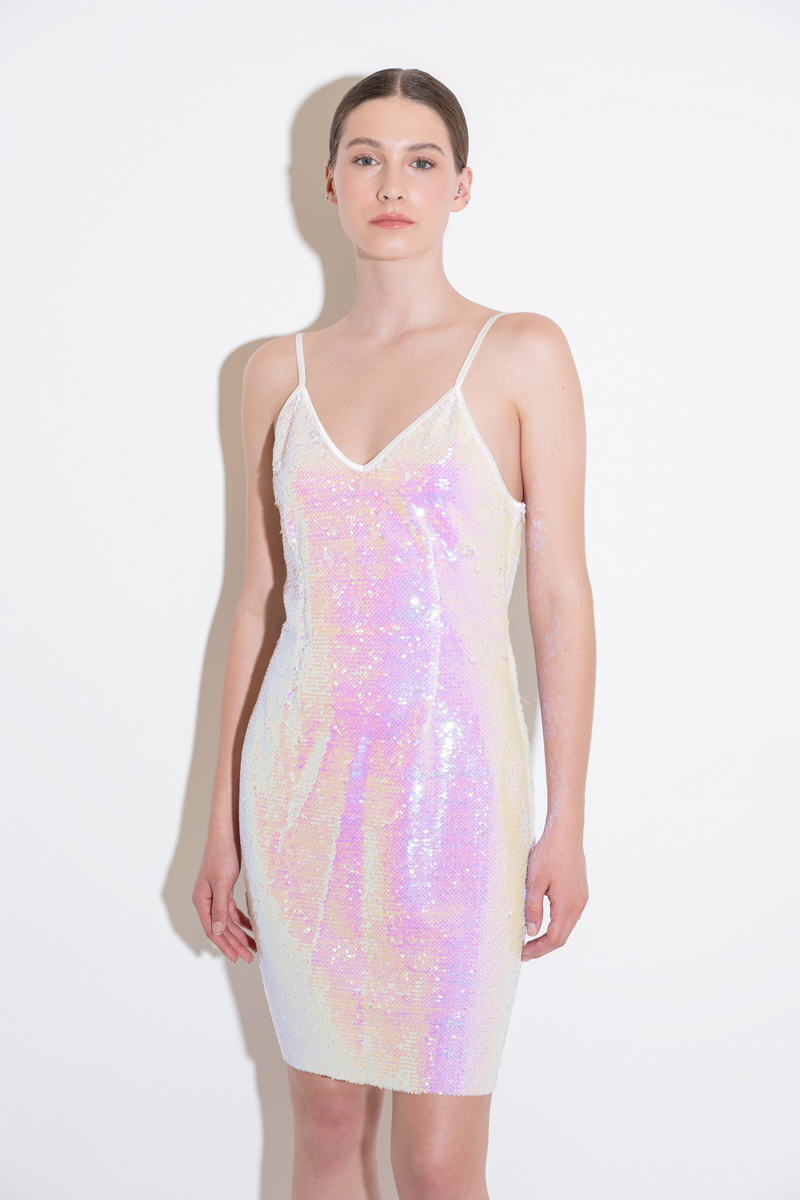 Backless Sequin Cami Janjan Dress