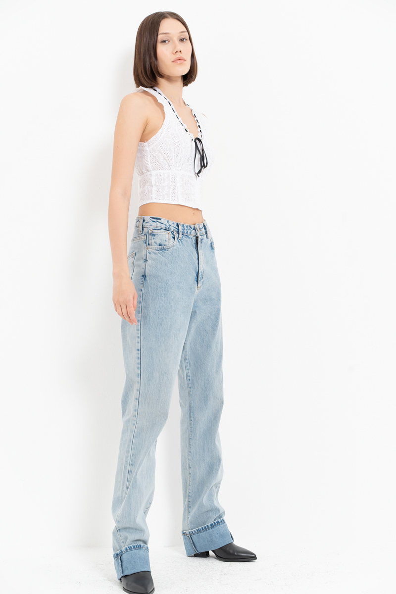 Offwhite Lace Crop Top