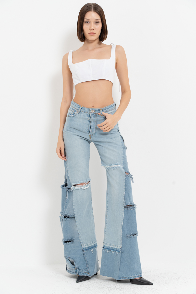 Offwhite Poplin Cami Mini Top