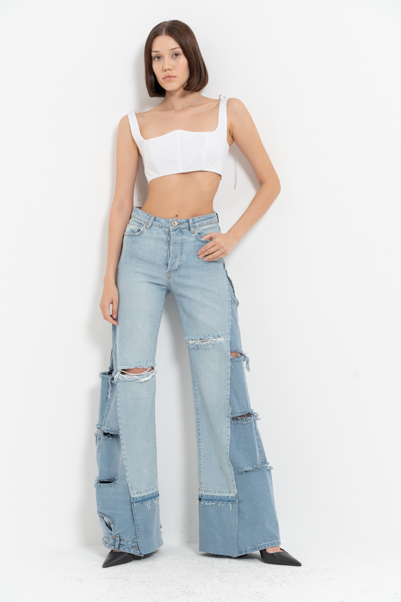 Offwhite Poplin Cami Mini Top