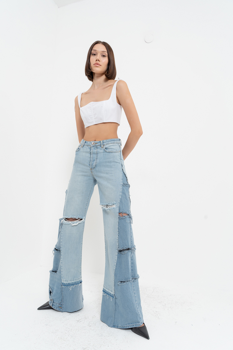 Offwhite Poplin Cami Mini Top