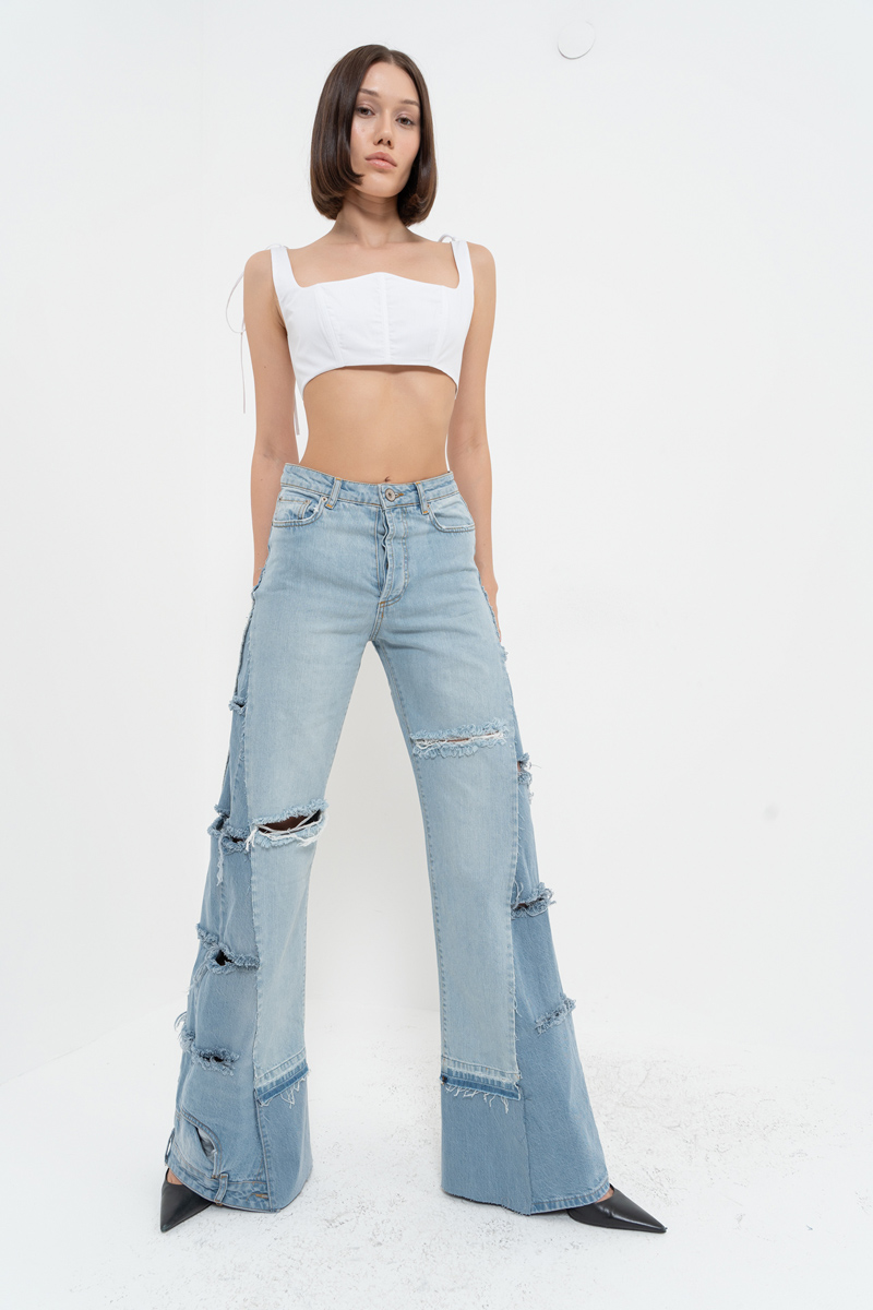 Offwhite Poplin Cami Mini Top