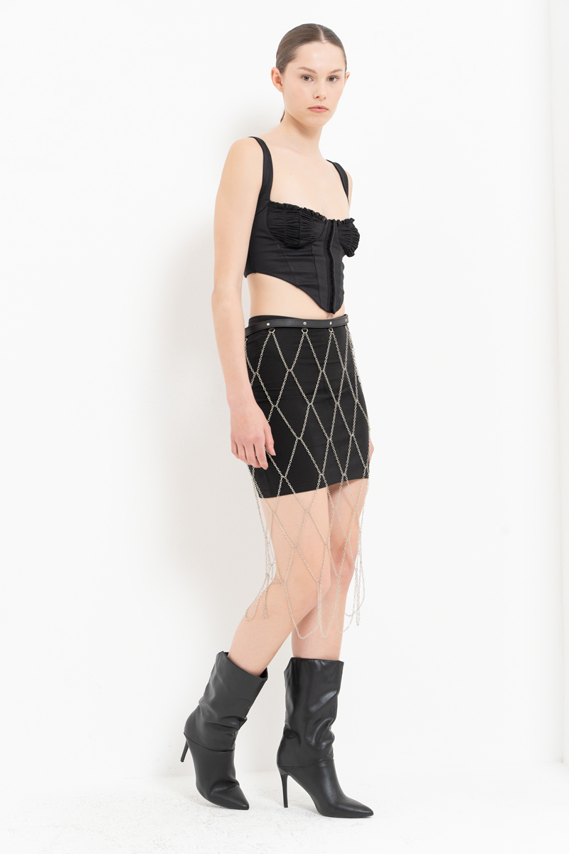 Wholesale Black Chain Skirt