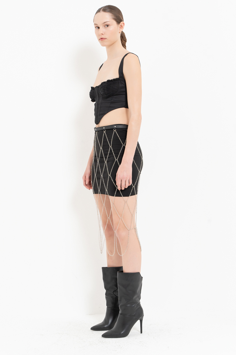 Wholesale Black Chain Skirt