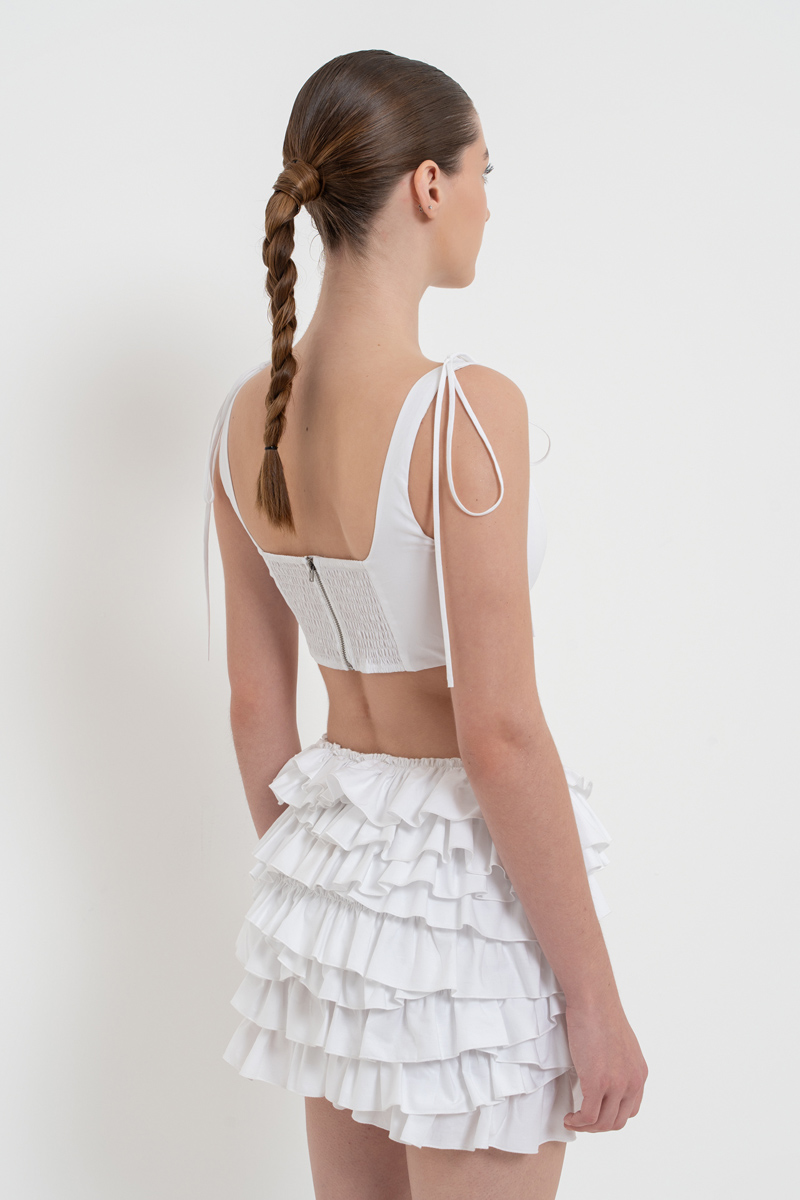 Offwhite Poplin Cami Mini Top