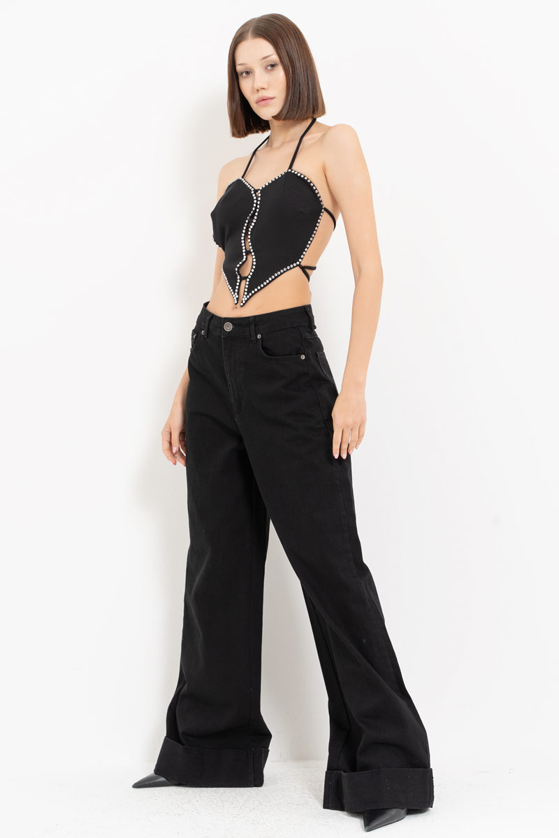 Wholesale Black Loose-Fit Jeans