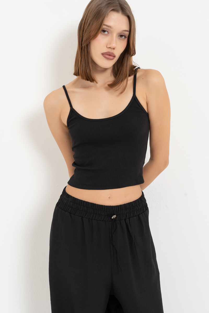 Black Crop Cami