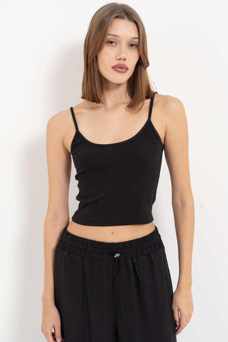 Black Crop Cami