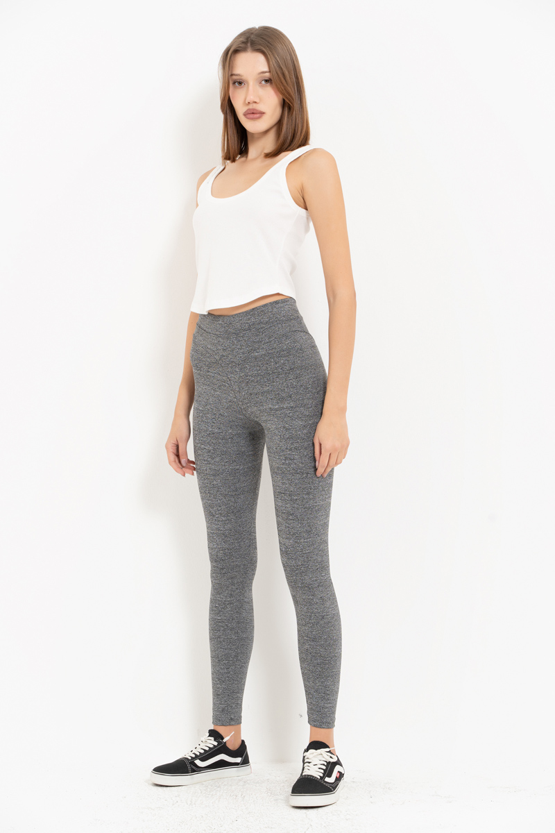 Sheer Gray Waistband Leggings