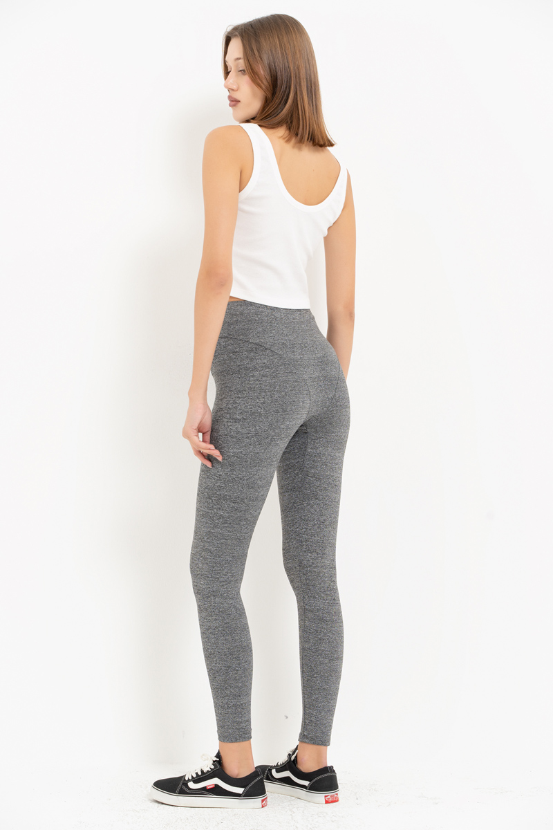 Gray Waistband Leggings