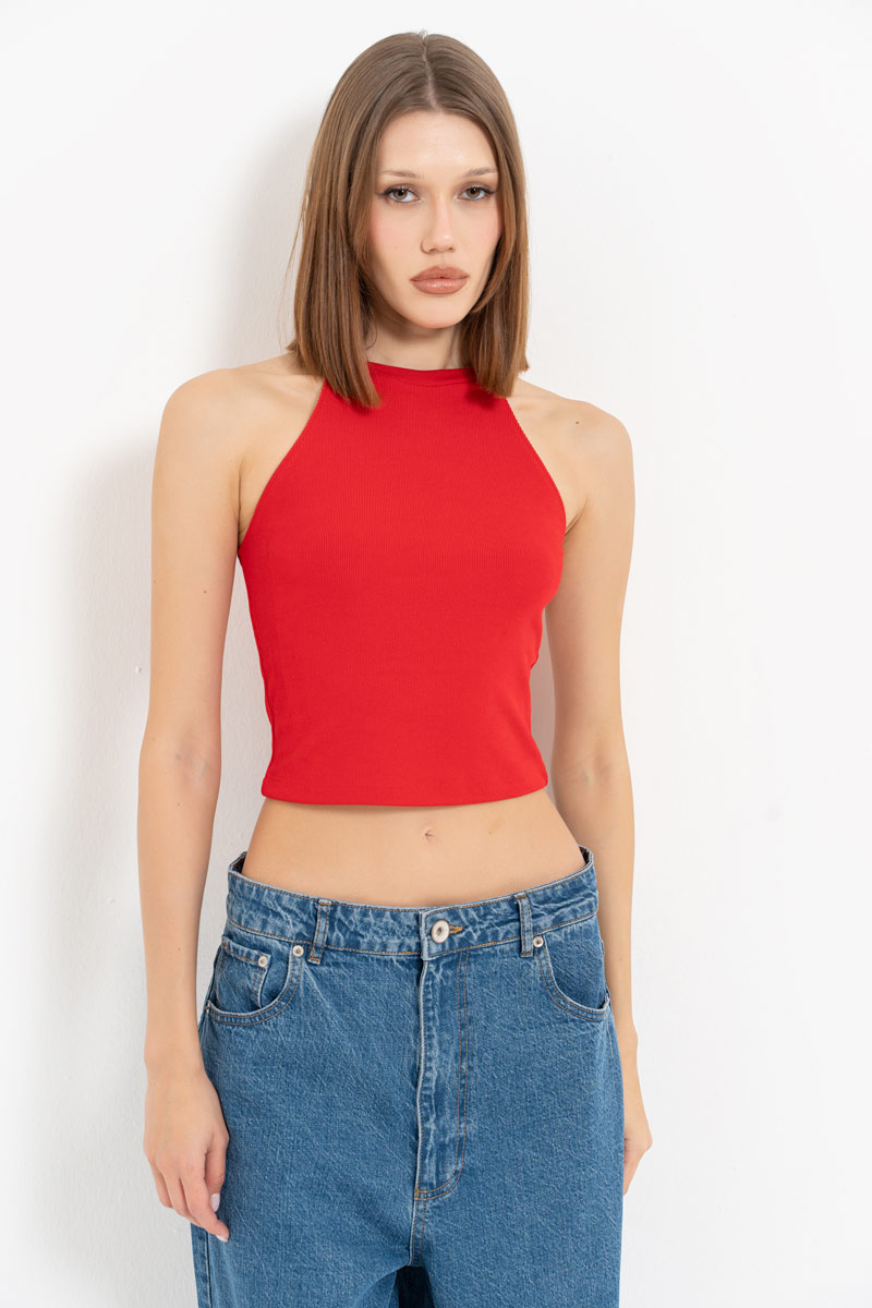 Red Halter Top