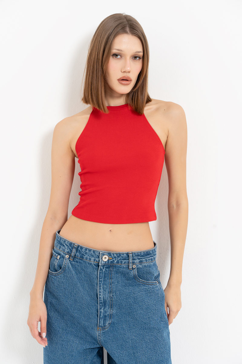 Red Halter Top