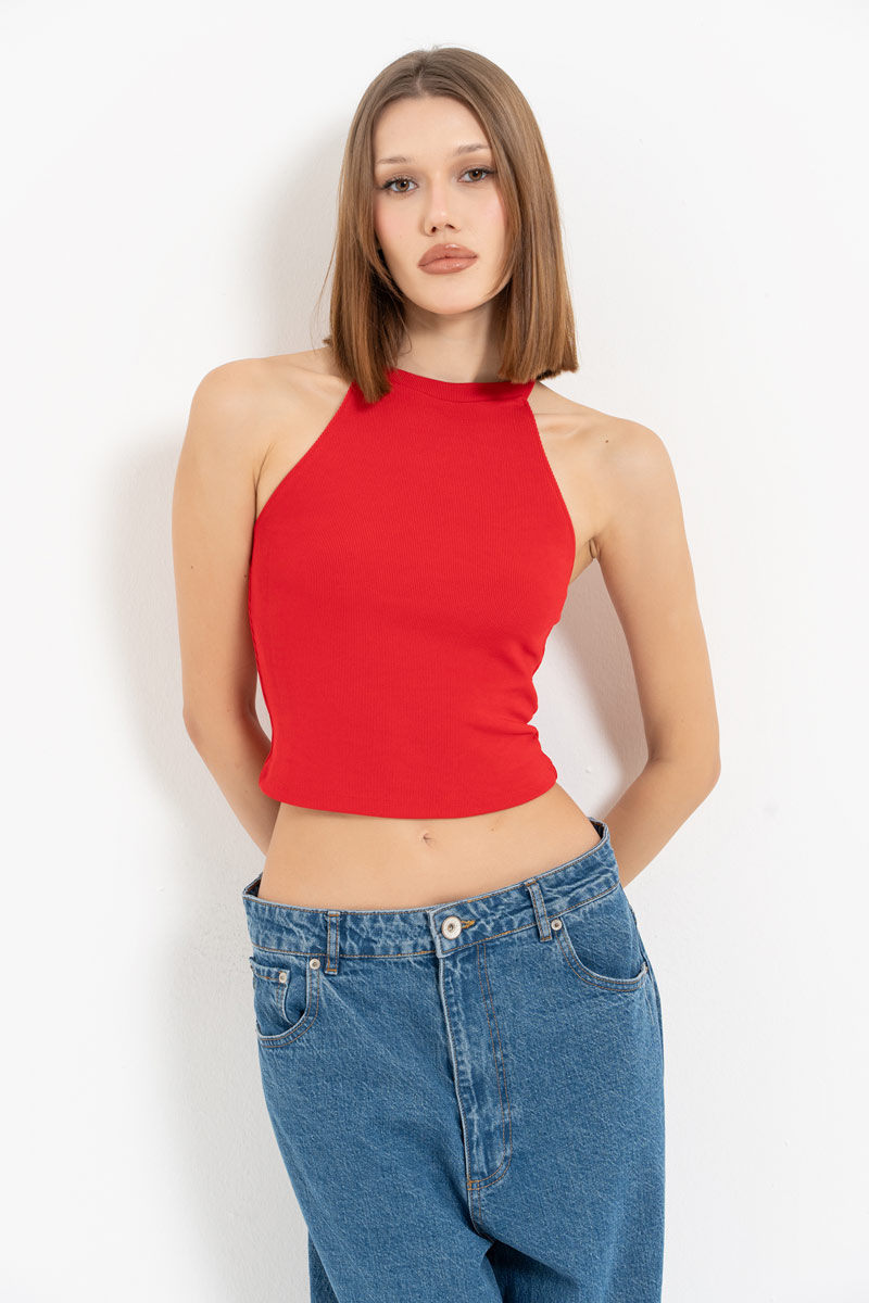 Red Halter Top