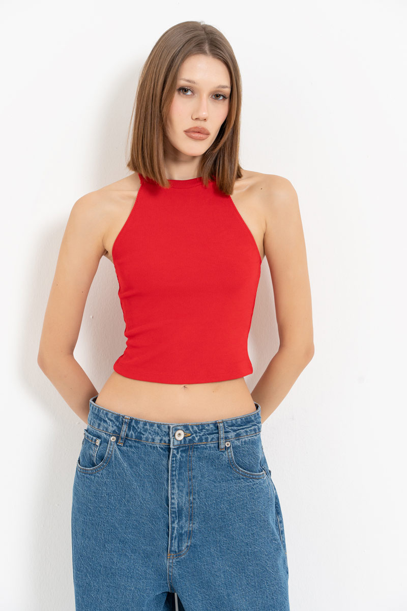 Red Halter Top