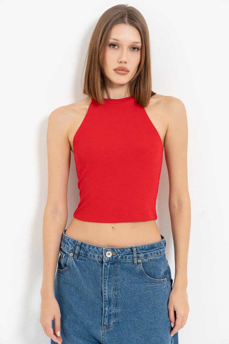 Red Halter Top