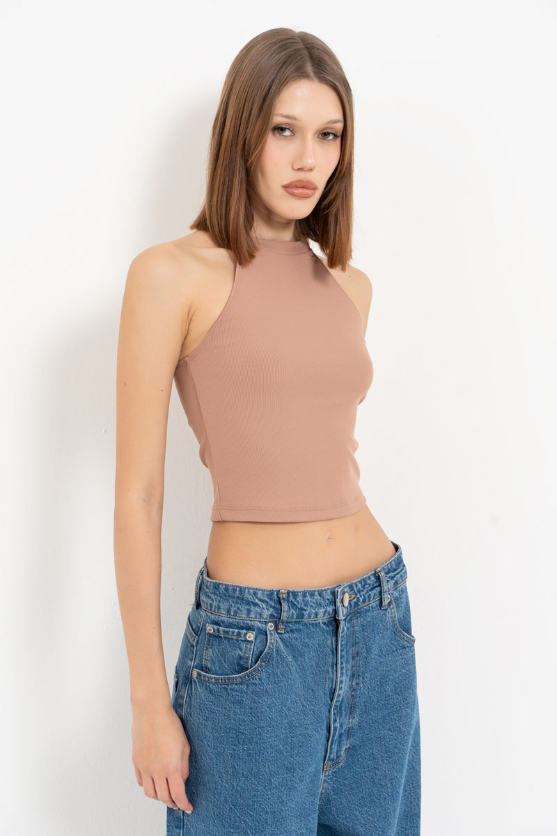 Caramel Halter Top