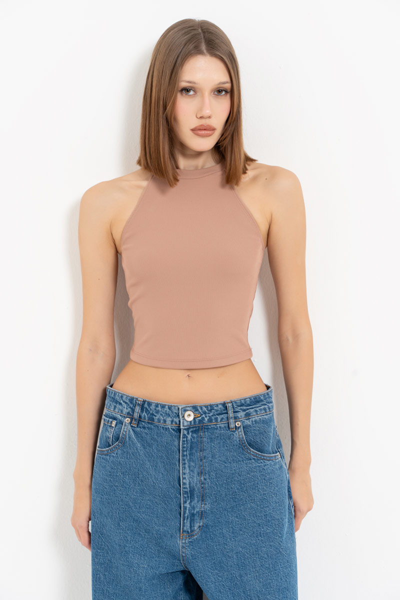 Caramel Halter Top