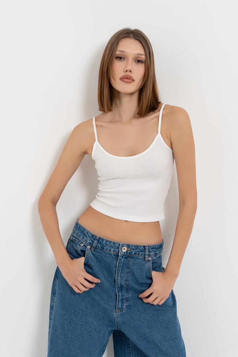 Offwhite Crop Cami