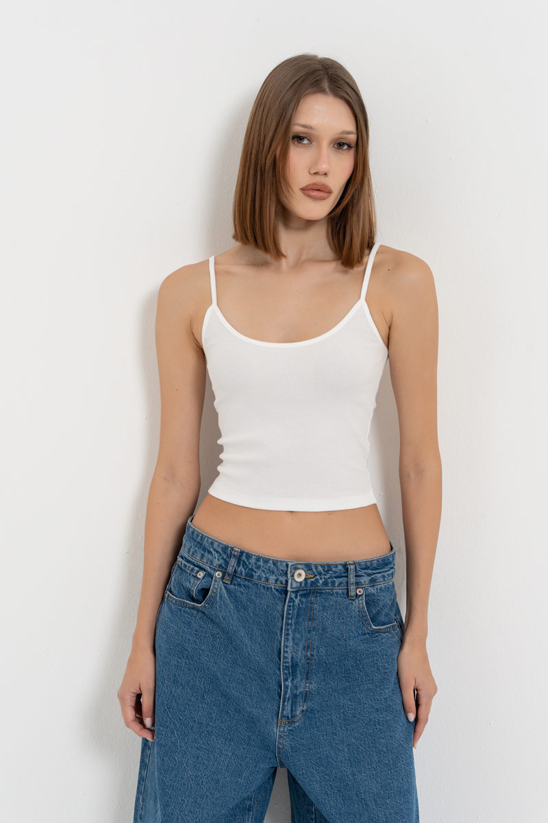 Offwhite Crop Cami