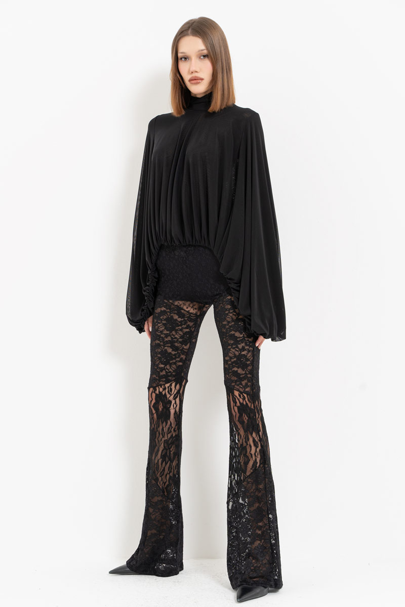 Black Lace Pants