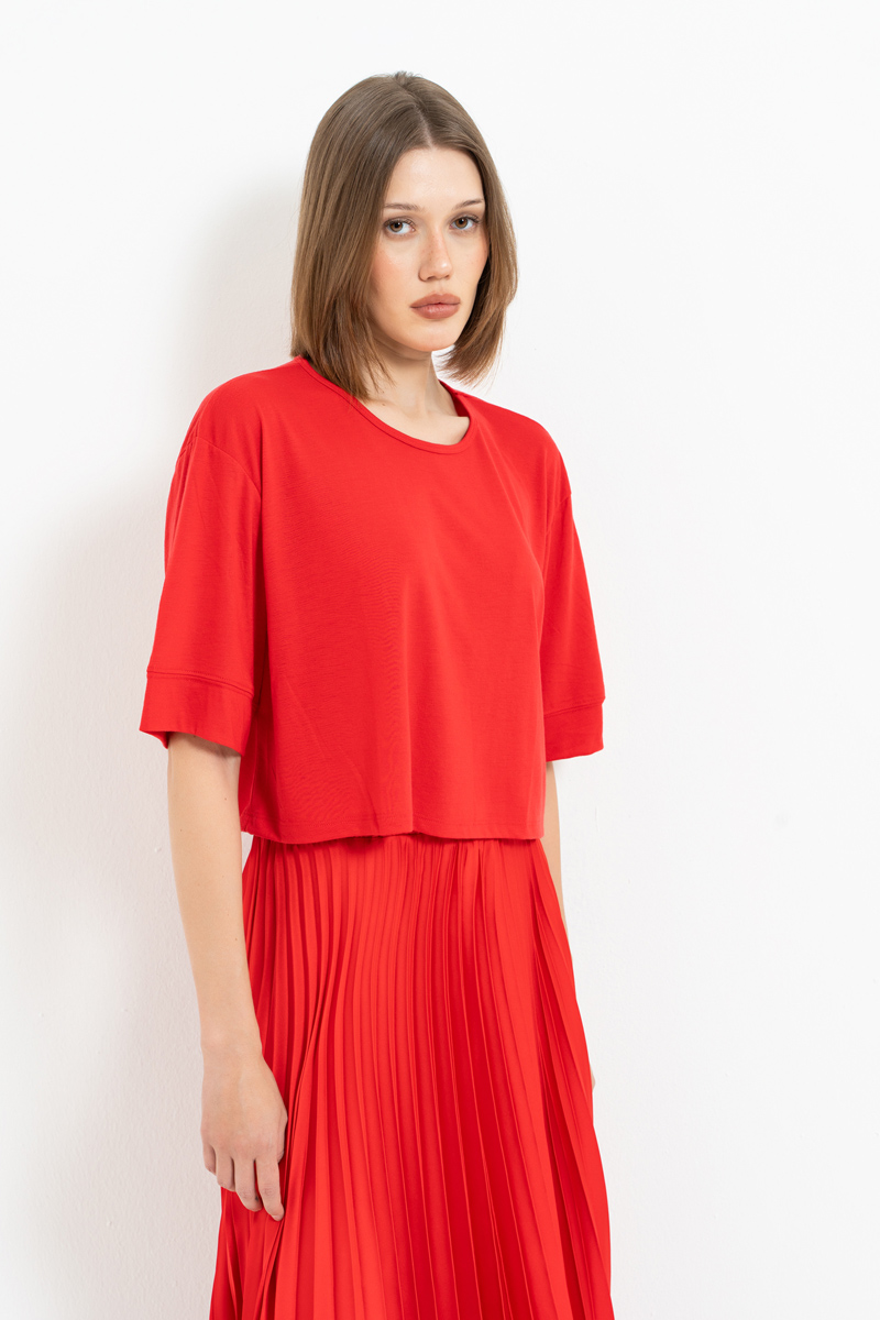 Red Crop T-Shirt